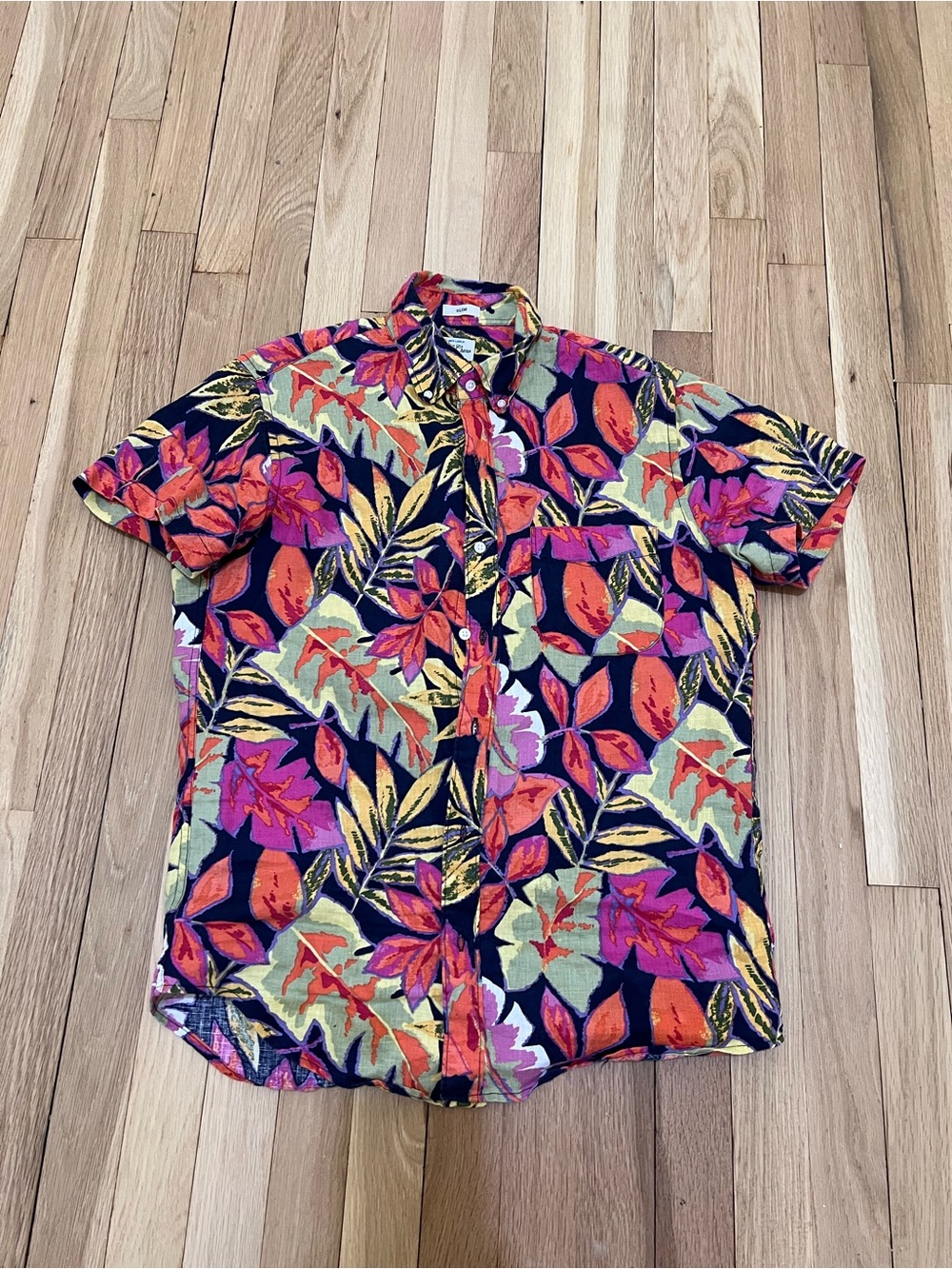 J. Crew Short-Sleeve Floral Shirt - Small Slim